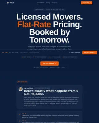 Professional Relocation Services Landing Page Template