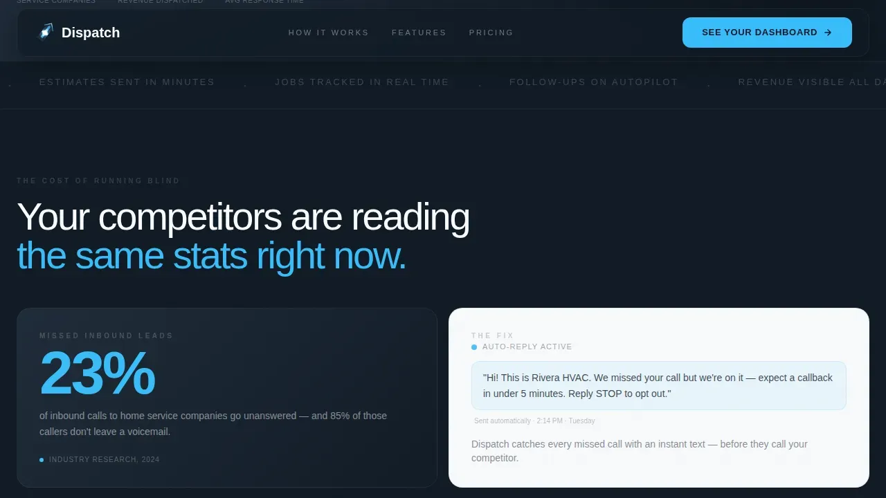 Intelligent Field Service CRM Landing Page Template