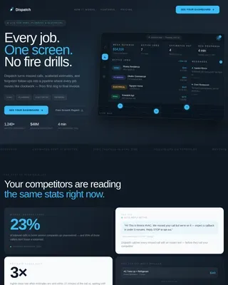 Intelligent Field Service CRM Landing Page Template