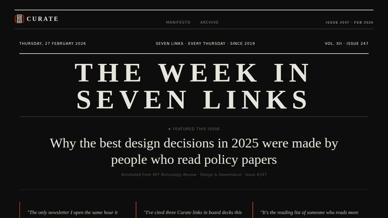 Curated Discovery Newsletter Landing Page Template