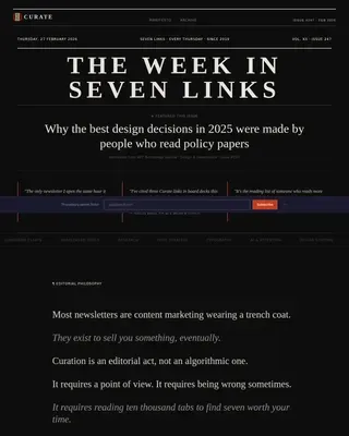 Curated Discovery Newsletter Landing Page Template