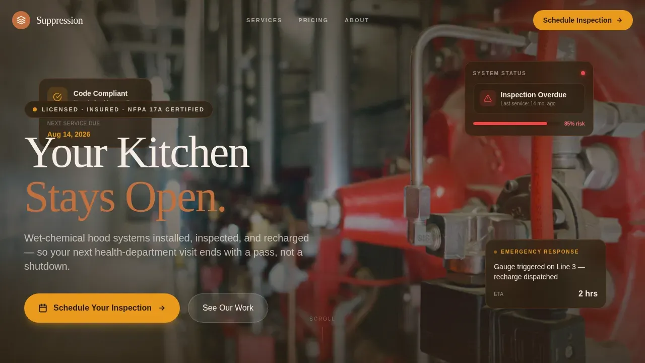 Expert Fire Safety Systems Landing Page Template