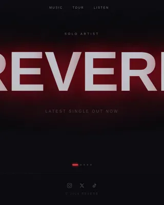Dark Immersive Solo Artist Landing Page Template