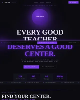 Bold Preschool Careers Landing Page Template
