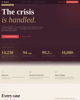 Emergency Extermination Service Landing Page Template