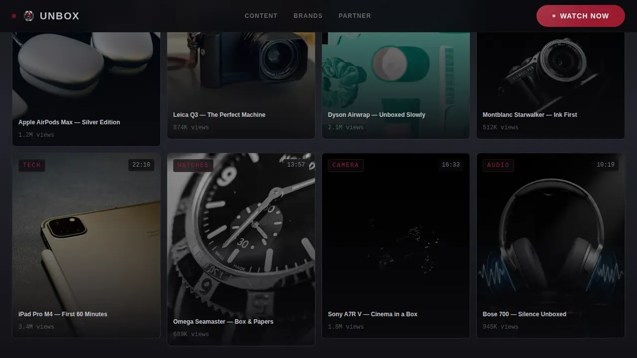 Immersive Review Platform Landing Page Template