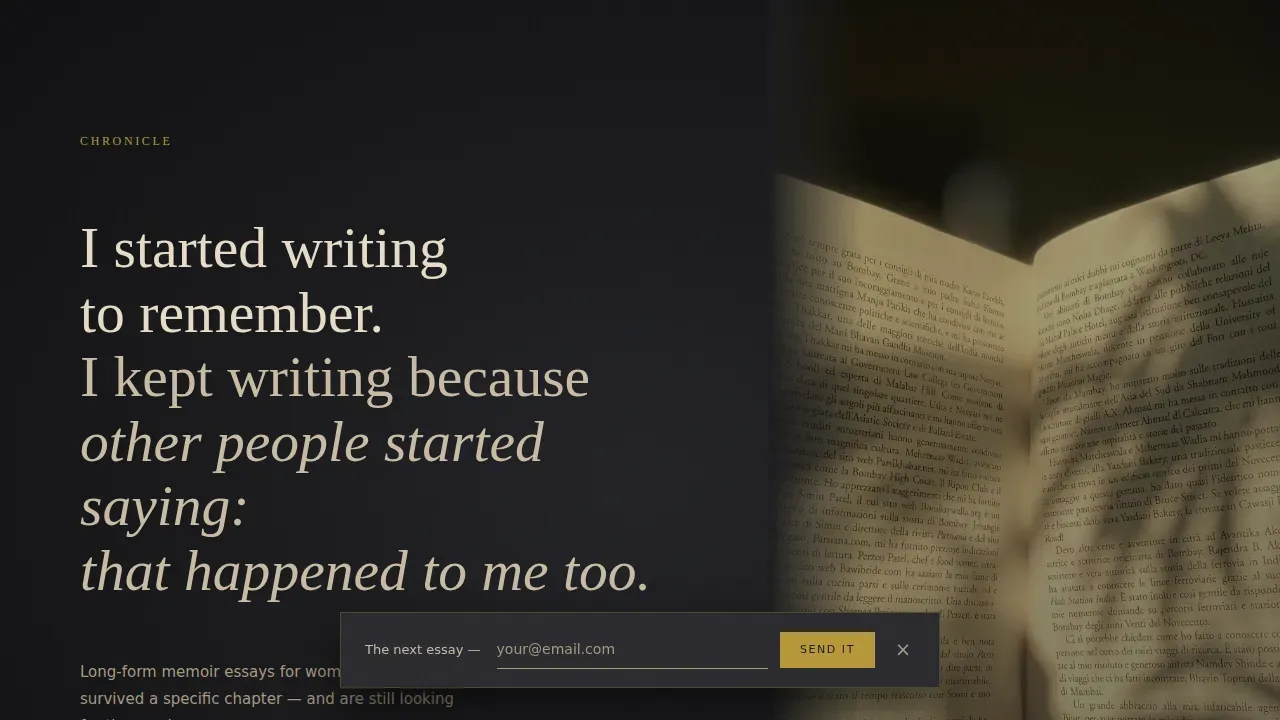 Atelier Studio Memoir Blog Landing Page Template