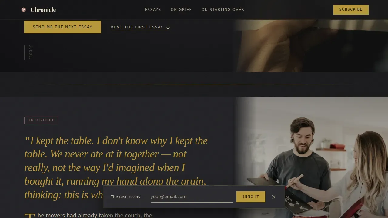 Atelier Studio Memoir Blog Landing Page Template