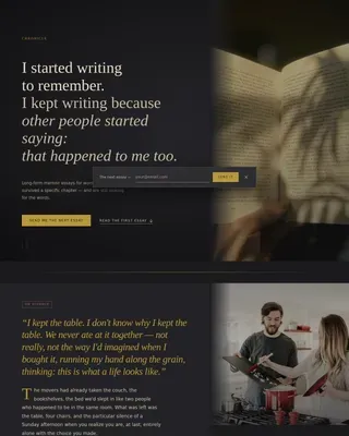 Atelier Studio Memoir Blog Landing Page Template