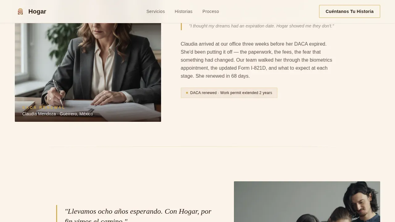 Specialist Latin American Community Portfolio & Case Study Website Template