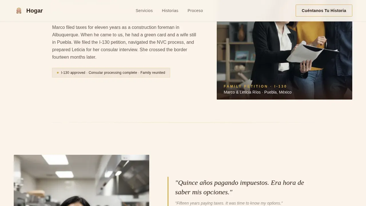 Specialist Latin American Community Portfolio & Case Study Website Template