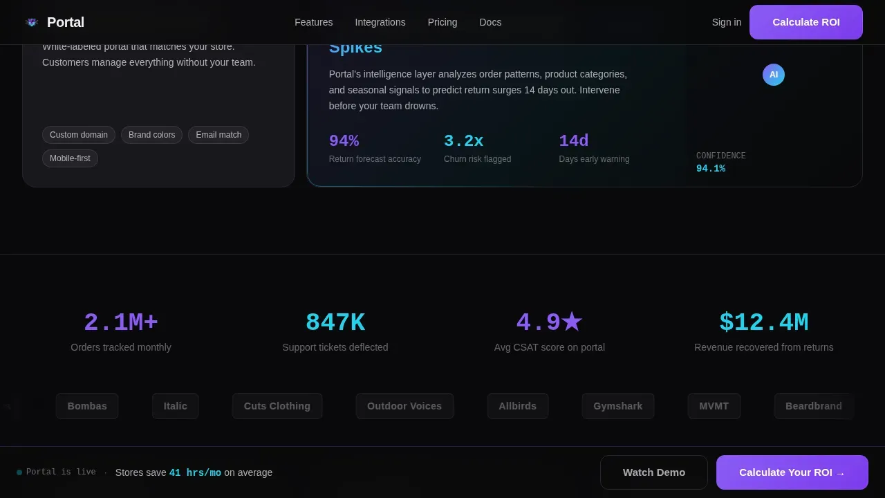 Data Command Ecommerce Customer Landing Page Template