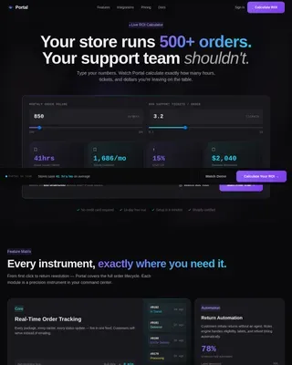 Data Command Ecommerce Customer Landing Page Template