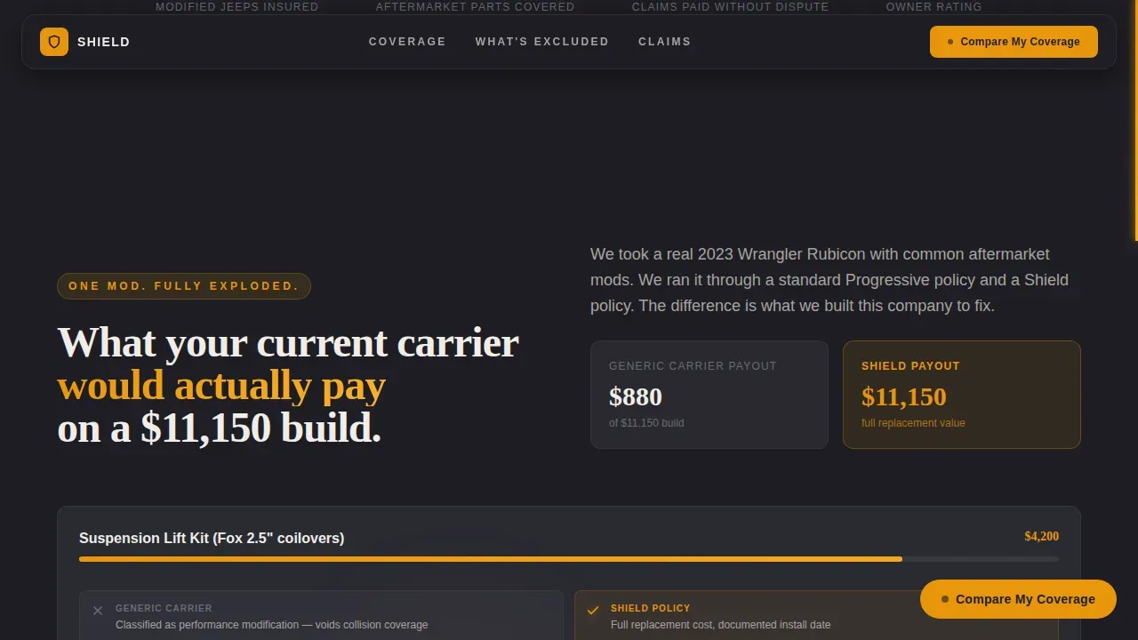 Vehicle Model Insurance Quotes | Free Website Template | Rocket