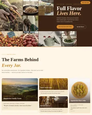 Low-Sodium Food Brand Landing Page Template