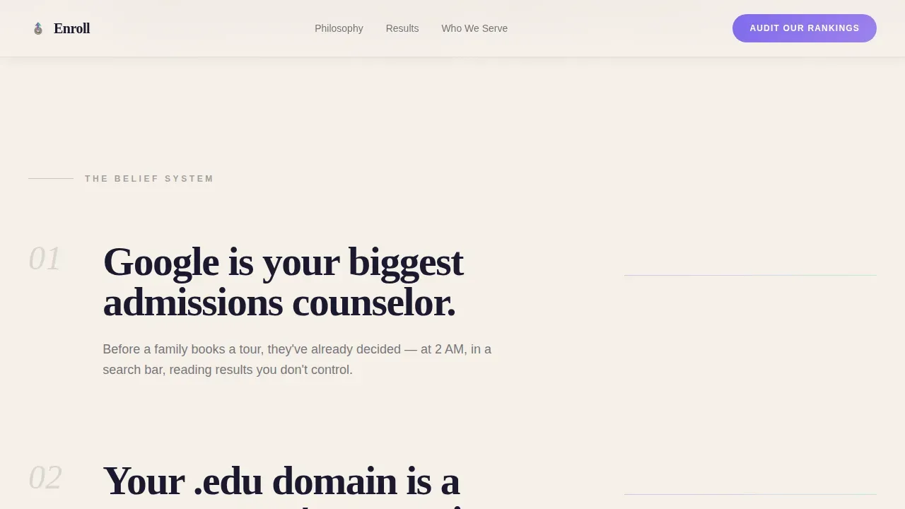 Education SEO Agency Landing Page Template