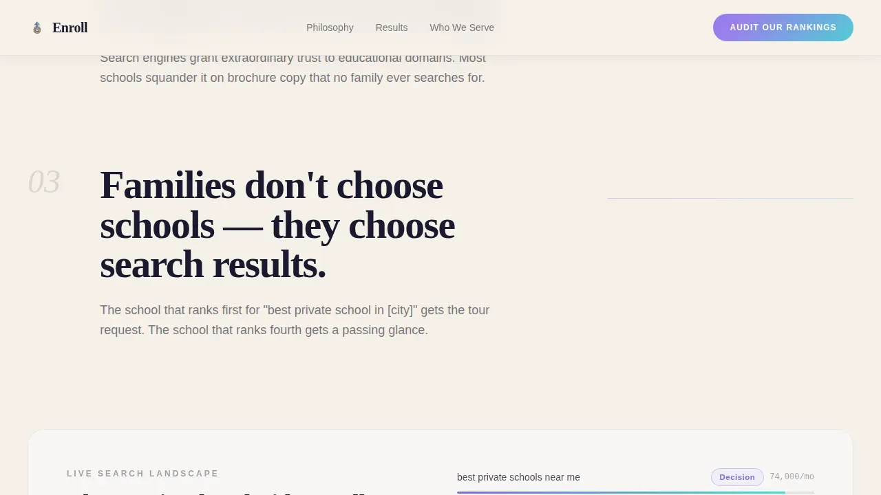 Education SEO Agency Landing Page Template
