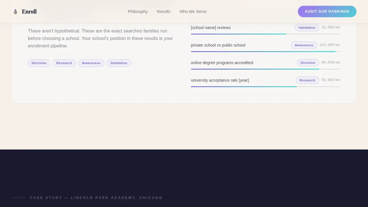 Education SEO Agency Landing Page Template