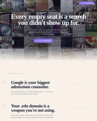Education SEO Agency Landing Page Template