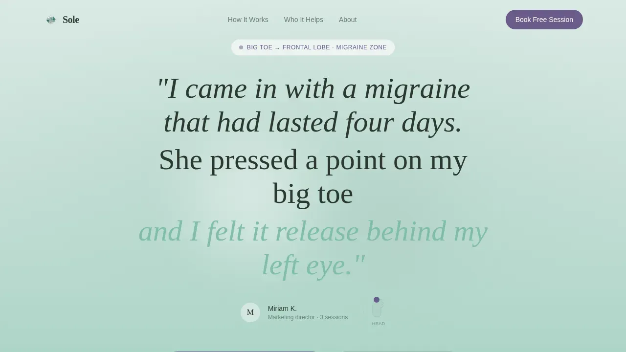 Reflexology & Foot Therapy Spa Website Template