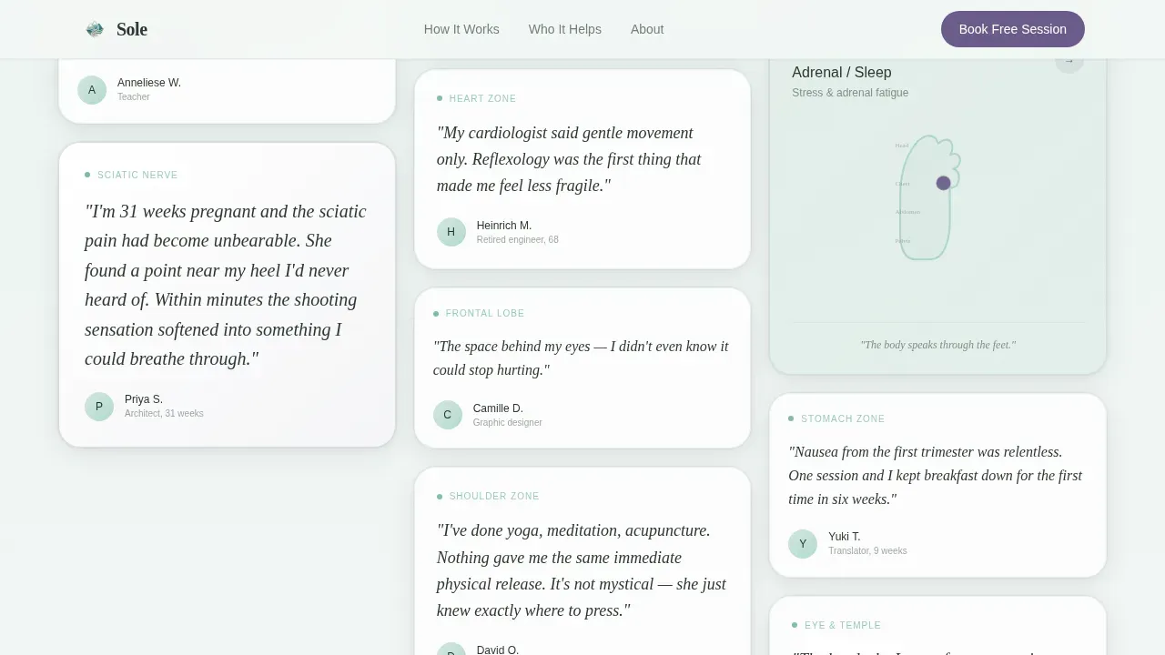 Reflexology & Foot Therapy Spa Website Template