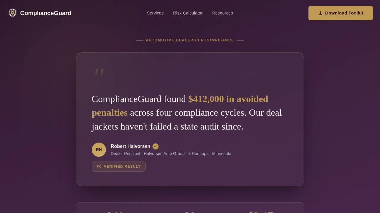 Smart Fleet Risk Management Landing Page Template