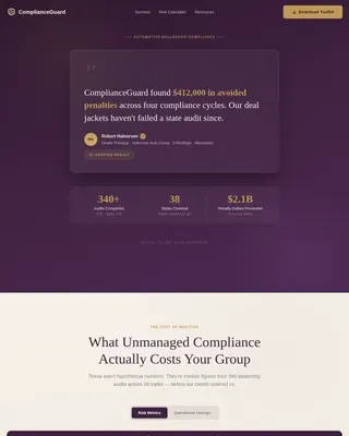 Smart Fleet Risk Management Landing Page Template