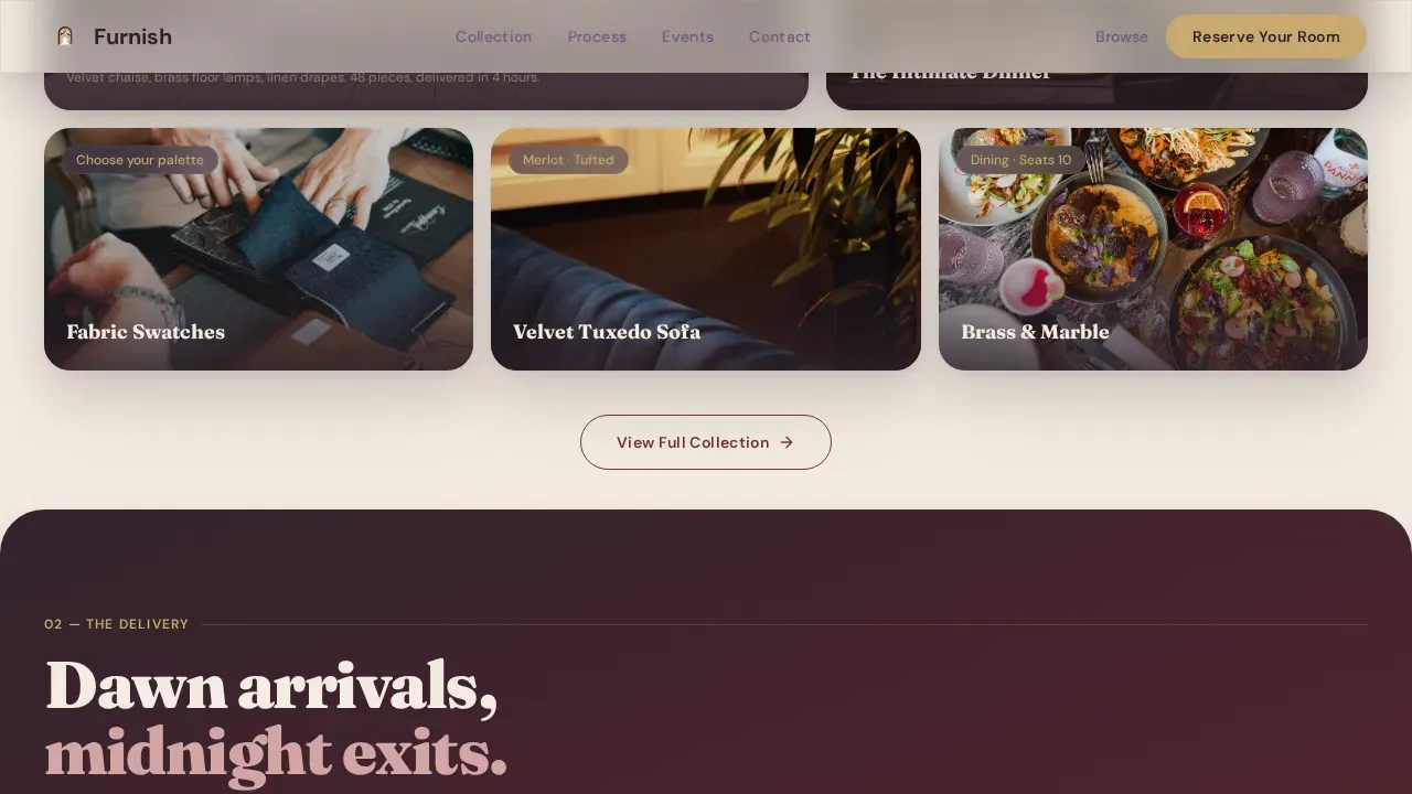 Luxury Event Furniture Rental Landing Page Template