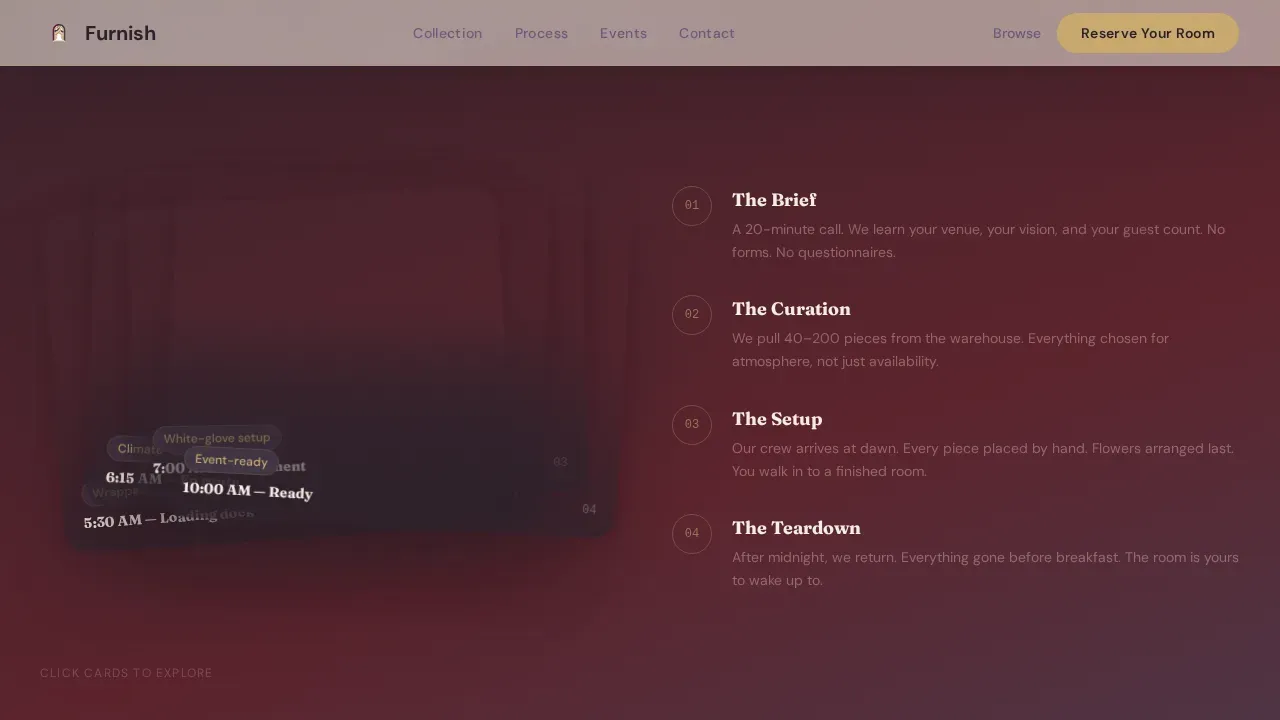Luxury Event Furniture Rental Landing Page Template