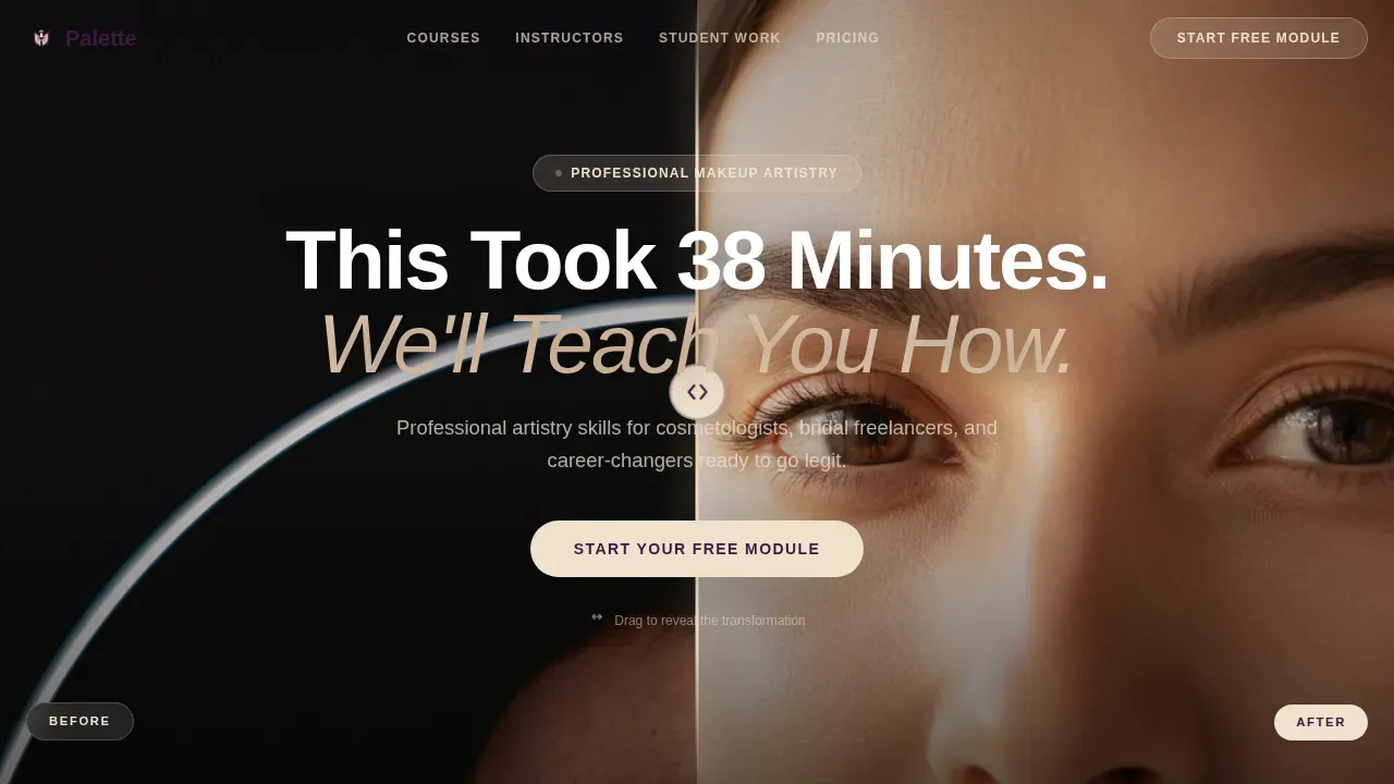 Makeup Artistry Academy Landing Page Template