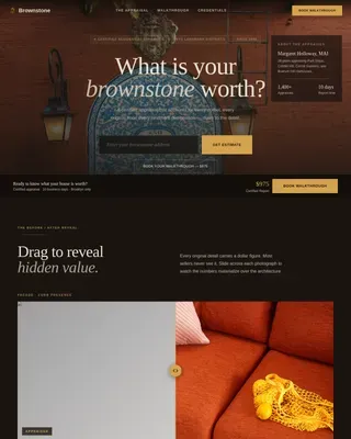 Certified Rowhouse Appraisal Landing Page Template
