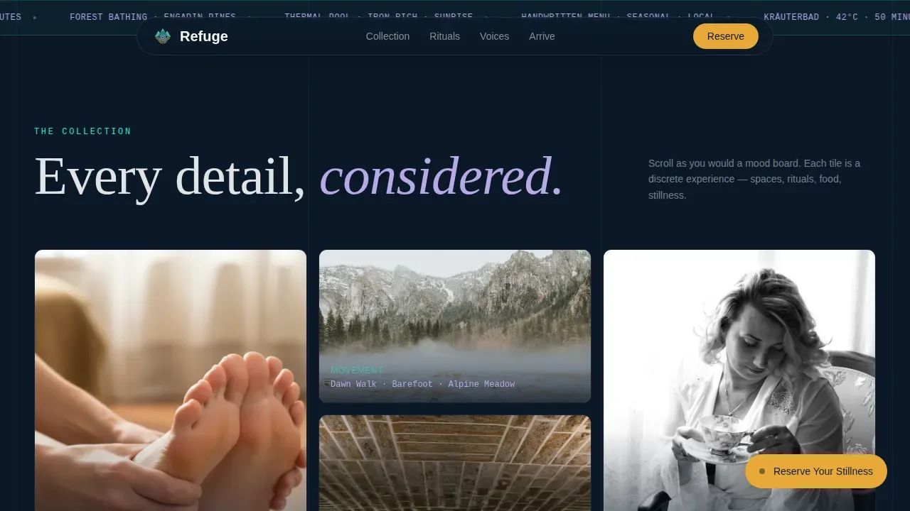 Serene Alpine Wellness Landing Page Template