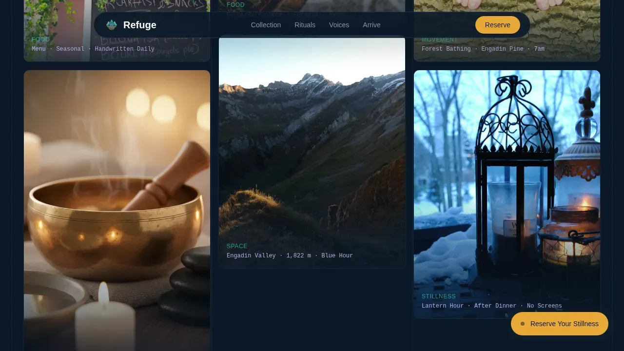 Serene Alpine Wellness Landing Page Template