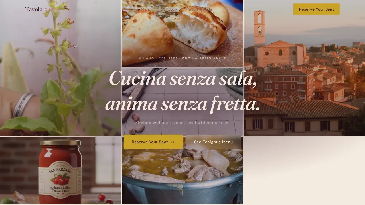 Refined Italian Delivery Landing Page Template