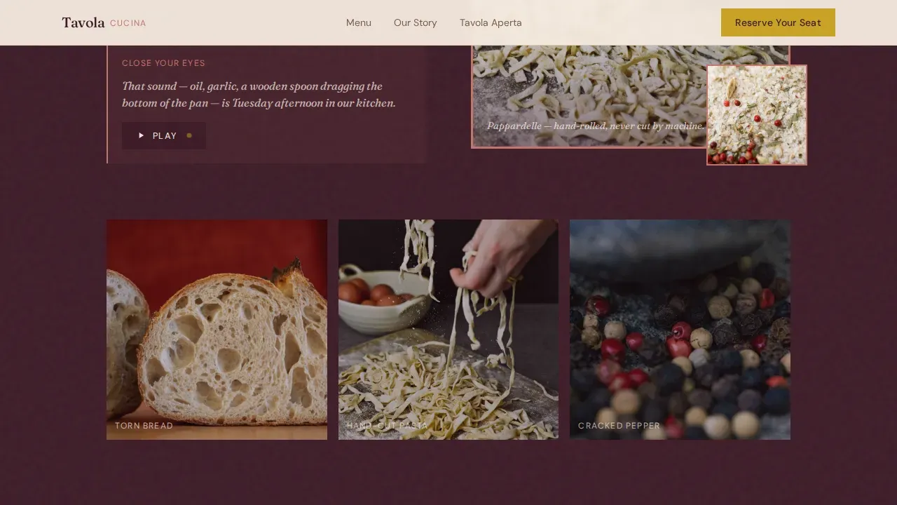 Refined Italian Delivery Landing Page Template