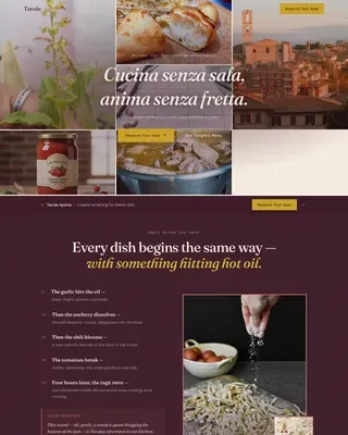 Refined Italian Delivery Landing Page Template