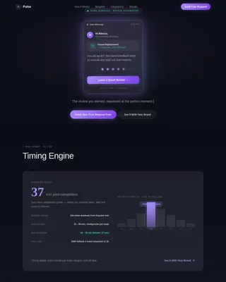 Instant Post-Service Reviews Landing Page Template