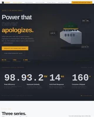 Industrial Inverter Manufacturer Landing Page Template