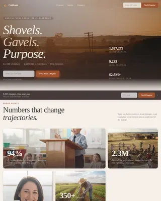 Expert Agricultural Education Landing Page Template