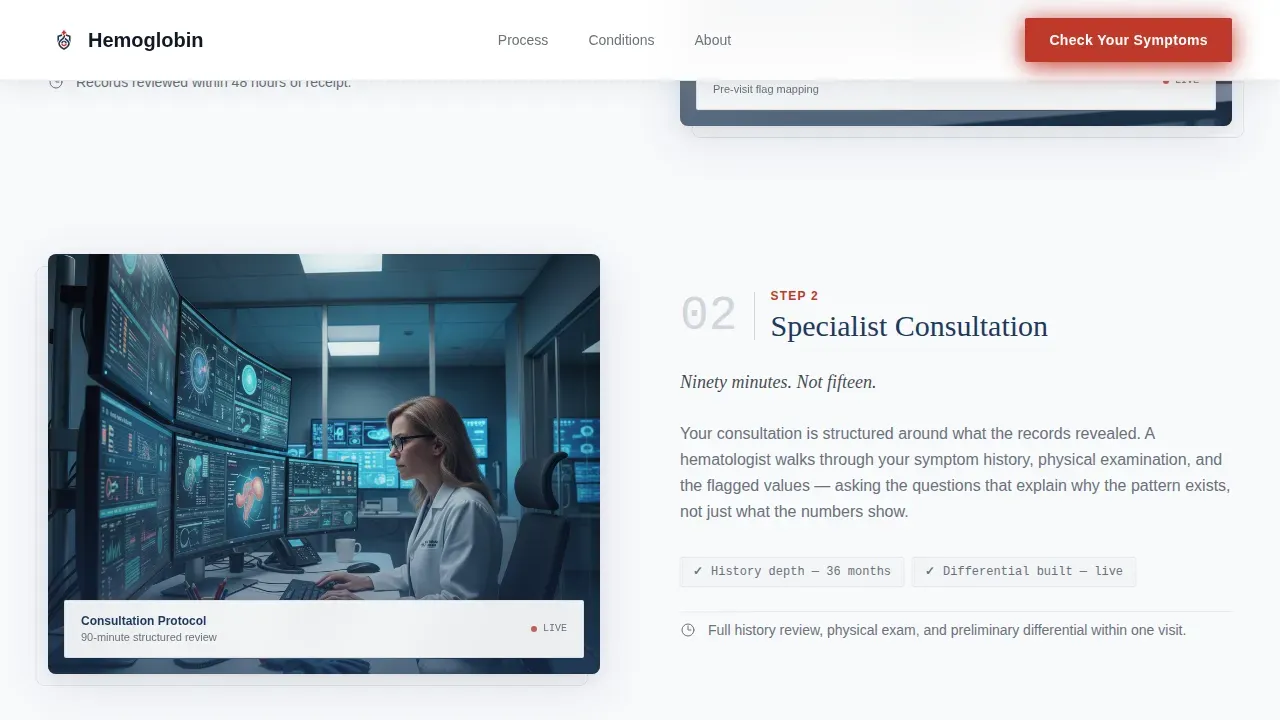 Expert Hematology Clinic Landing Page Template