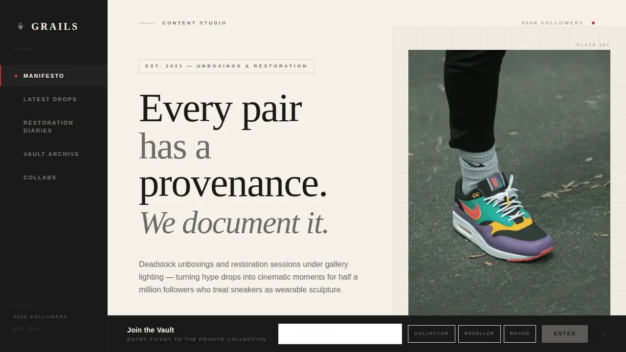 Premium Sneaker Marketplace Landing Page Template