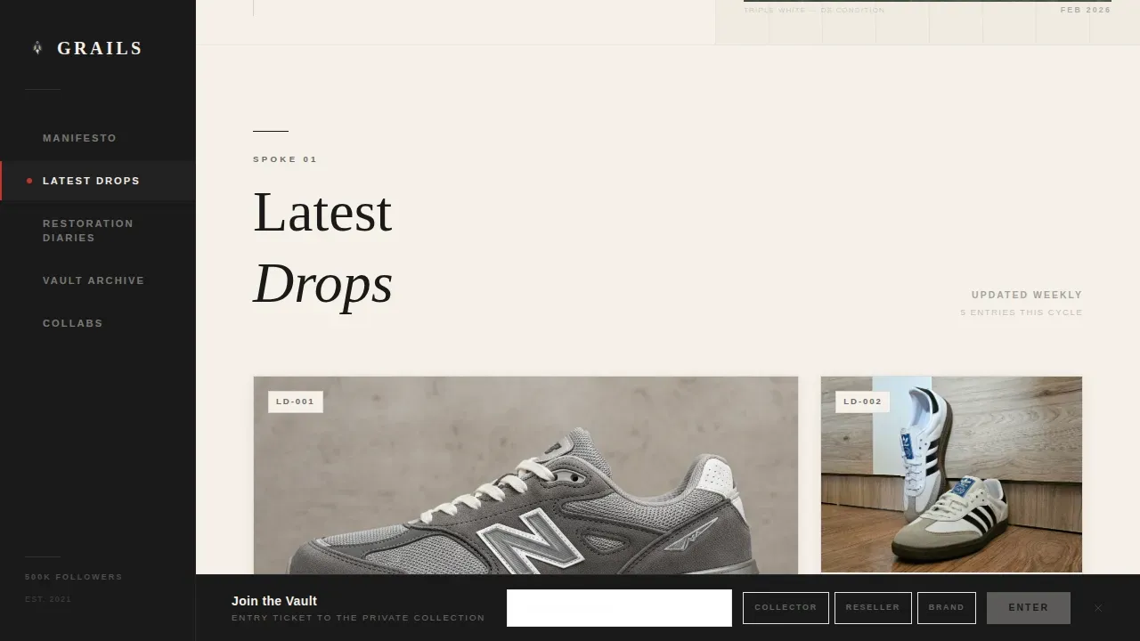 Premium Sneaker Marketplace Landing Page Template