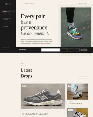 Premium Sneaker Marketplace Landing Page Template