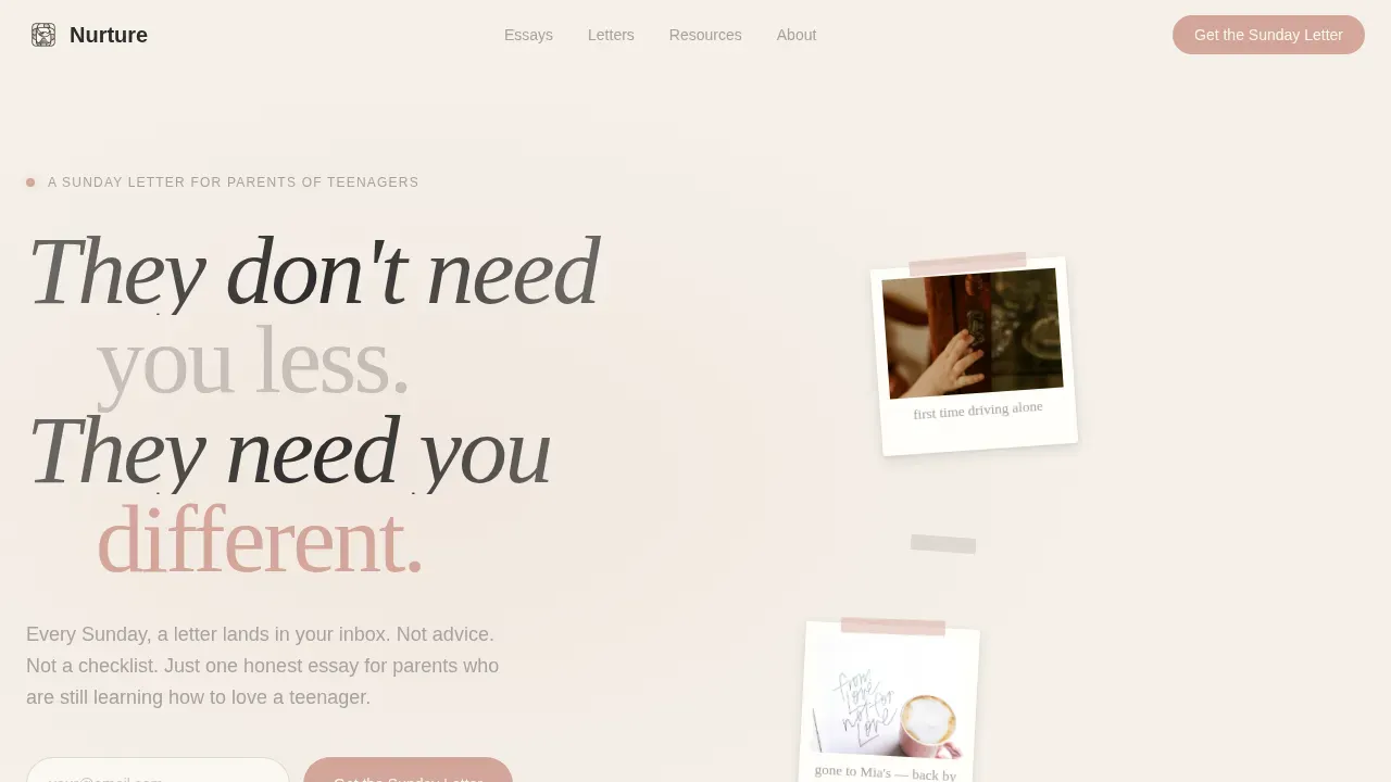 Supportive Teen Parenting Landing Page Template