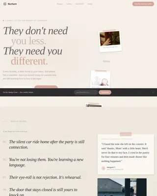 Supportive Teen Parenting Landing Page Template