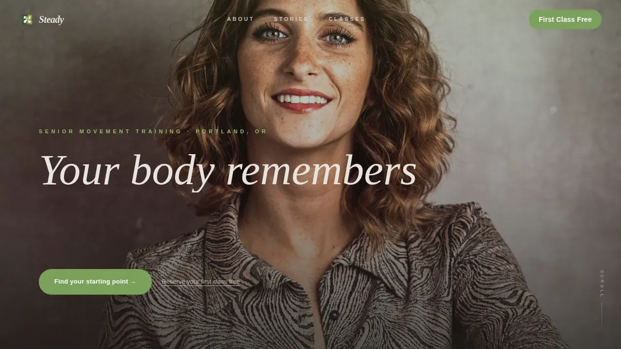 Senior Fitness Trainer Website Template for Older Adults