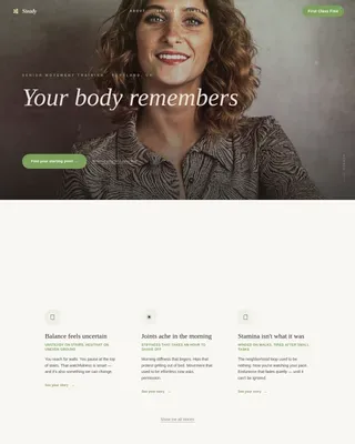 Senior Fitness Trainer Website Template for Older Adults