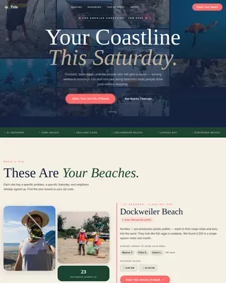 Community Marine Advocacy Landing Page Template