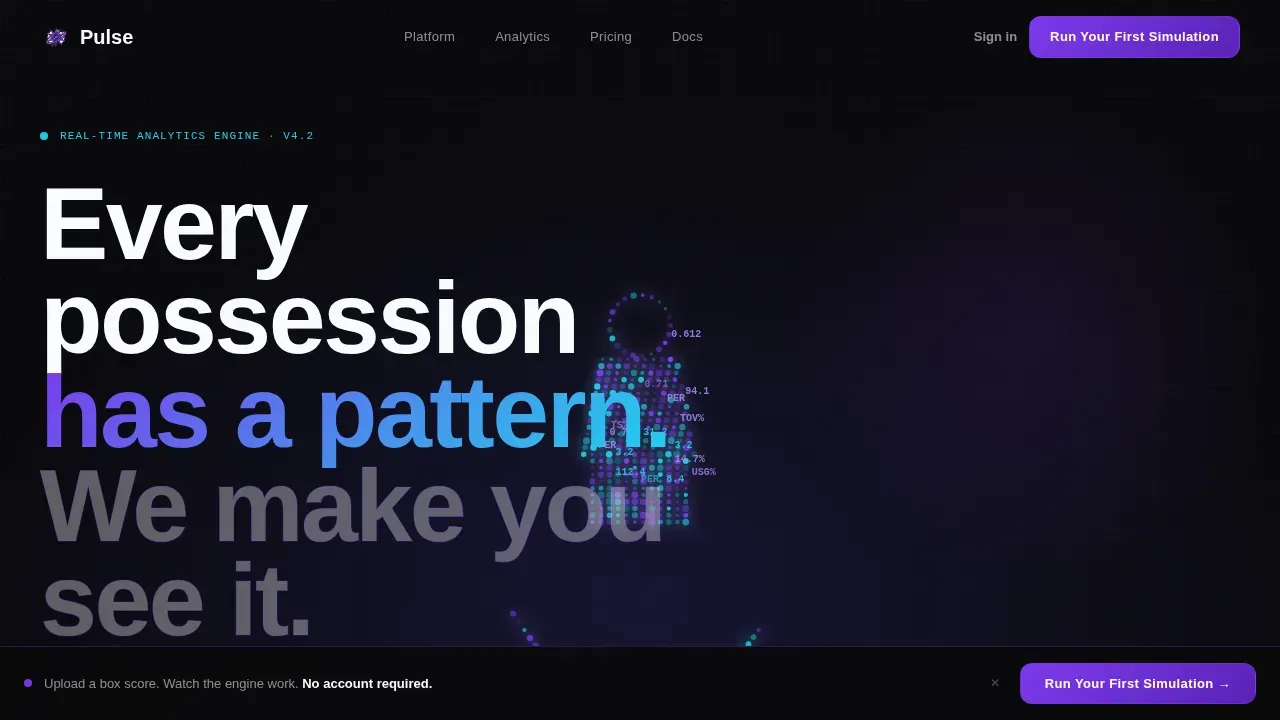 Real-Time Sports Dashboard Landing Page Template