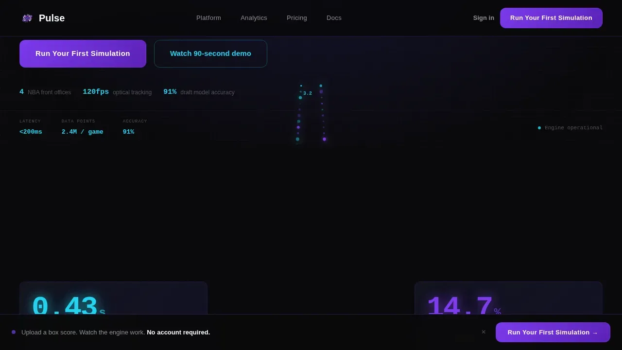 Real-Time Sports Dashboard Landing Page Template